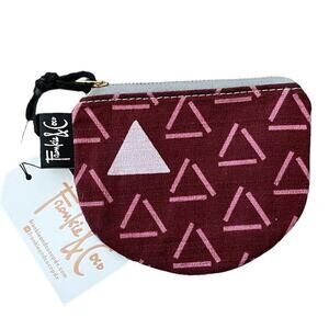 Frankie & Coco Mulberry Tri Half Moon Zip Pouch
